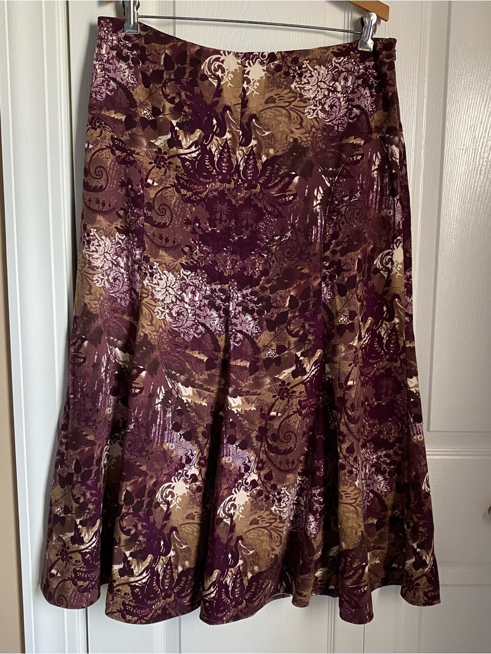 Plum Brown Flowy Maxi Midi Skirt 10 Boho Dark Academia Whimsigoth Fall Indie